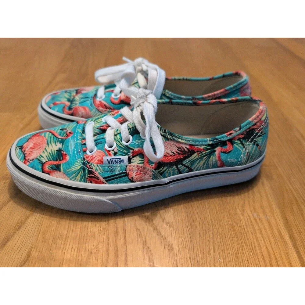 Vans Van Doren Off the Wall Pink Flamingo Hawaiian Aloha Sneakers Shoes M5 W6.5